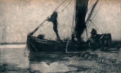 はしけの積み込み、19世紀 作： Frank Mura