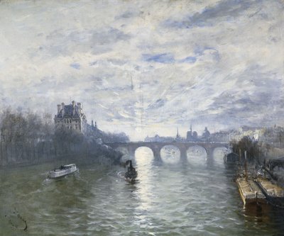 セーヌ川沿いのパリロワイヤル、1895 作： Frank Myers Boggs