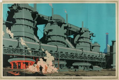 エンパイア・バイイングが工場を忙しくする』シリーズより「イギリスの鉄鋼製造業 作： Frank Newbould