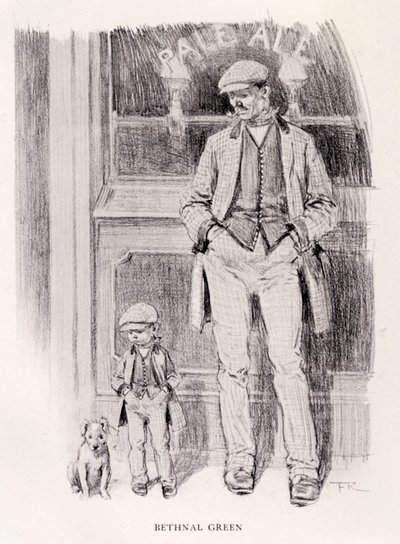 The Sketch』1906年連載「地区別日曜服」より「ベスナル・グリーン 作： Frank Reynolds