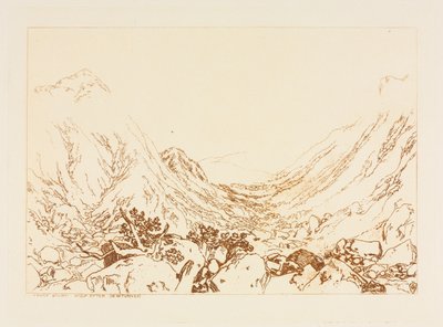 ベン・アーサー、スコットランド、1884年。 作： Frank Short