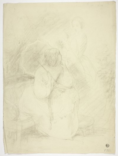 公園の二人の女性 作： Frank Stone