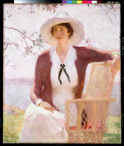 私の娘エリザベス、1914年頃（キャンバスに油彩） 作： Frank Weston Benson
