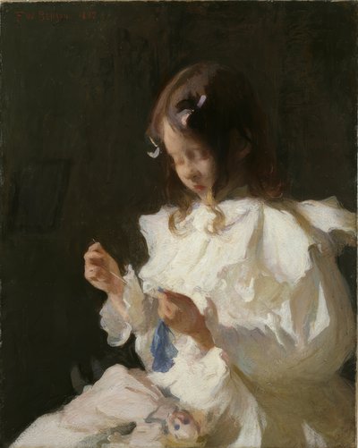 裁縫の子供の肖像 作： Frank Weston Benson