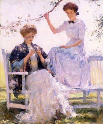 太陽と影、1912年頃（キャンバスに油彩） 作： Frank Weston Benson