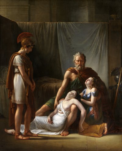 Belisariuksen vaimon kuolema (öljy kankaalle) 作： François Joseph Kinsoen