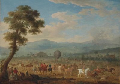 熱気球でジュラの眺め 作： François Jules Bourgoin