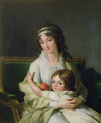 マダムジャンヌジャスティンボイヤーフォンフレデとその息子アンリであると推定される肖像画 作： François André Vincent