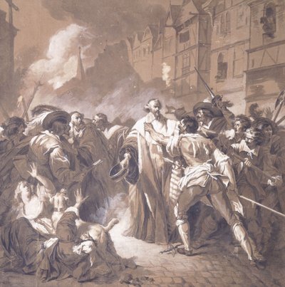 モール大統領がフロンド中にパレロワイヤルから帰国し、 作： François André Vincent