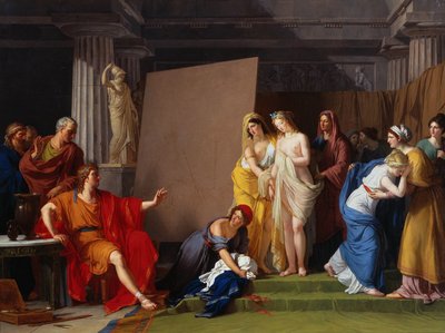 クロトンの少女たちの中からヘレンのイメージのモデルを選ぶゼウクシス、c. 1790年。 作： François André Vincent