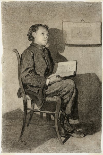読書する少年 作： François Bonvin