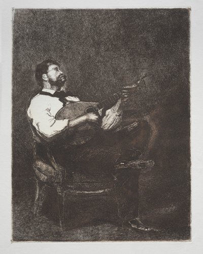 ギター奏者、1861年。 作： François Bonvin