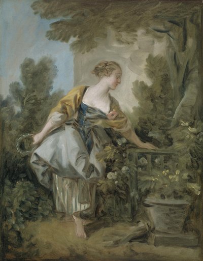 公園の少女 作： François Boucher