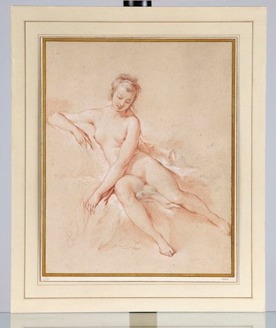座っている女性のヌード 作： François Boucher