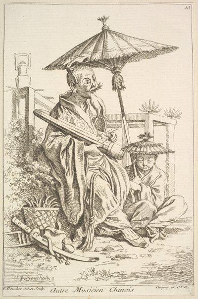 別の中国のミュージシャン、1738-45。 作： François Boucher