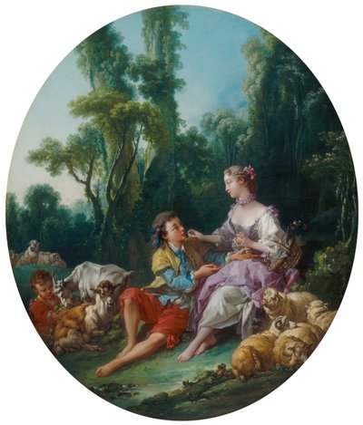 彼らはぶどうのことを考えていますか （ペンサン・イル・オ・レーズン？） 作： François Boucher
