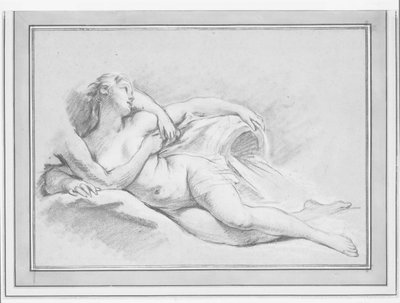 ブーシェ - 2人のニンフのための習作 1749年頃 作： François Boucher