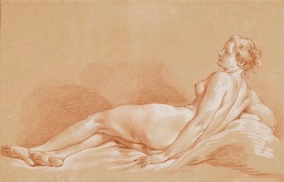 Boucher - 横たわる若い女性 作： François Boucher