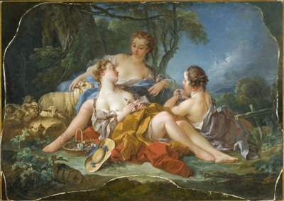 ブーシェ - 『牧歌的告白』、1745年頃 作： François Boucher