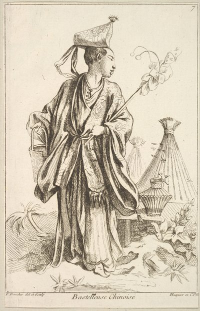 中国のパフォーマー、1738-45。 作： François Boucher