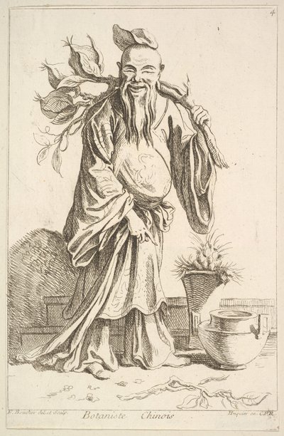 中国の植物学者、1738-45。 作： François Boucher