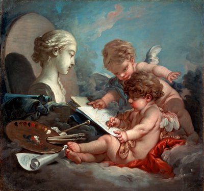 キューピッド、絵画の寓話、1760年代。 作： François Boucher