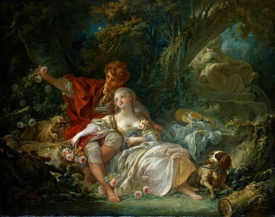 ドイツ語：シェパードと牧神 作： François Boucher