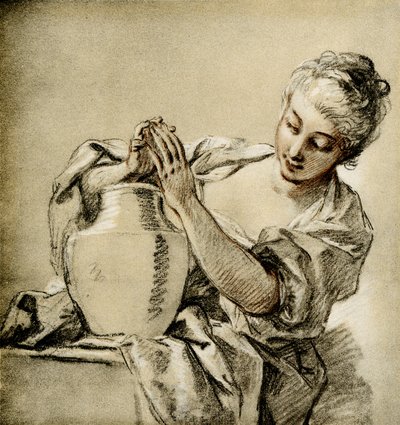 井戸の女の子 作： François Boucher