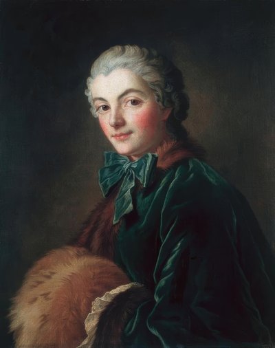 マフを持つ若い女 作： François Boucher