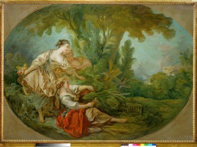 呼び出しは、鳥が網に引っ掛かったと言います 作： François Boucher