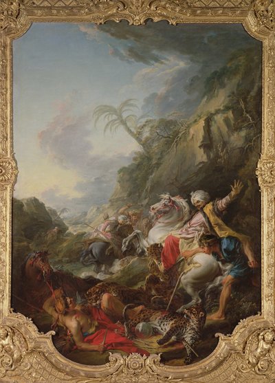 ヒョウハント、1736 作： François Boucher