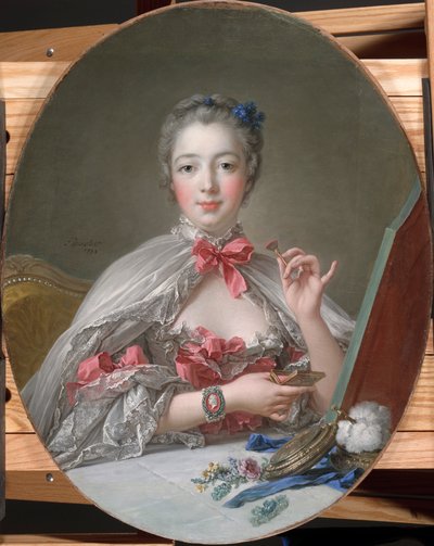 彼女のトイレでポンパドール夫人、1760年頃 作： François Boucher