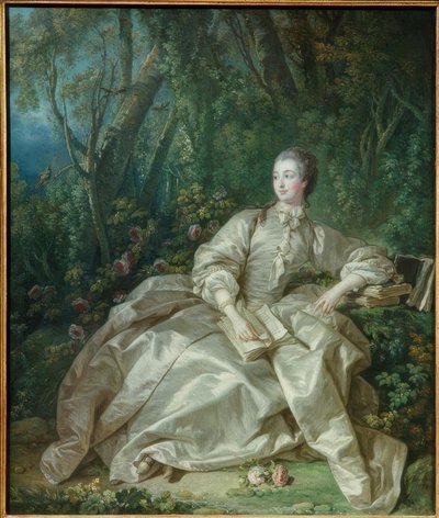 マダムドポンパドールは屋外に座っています。 作： François Boucher