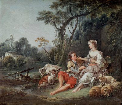 彼はブドウのことを考えていますか？、1747 作： François Boucher