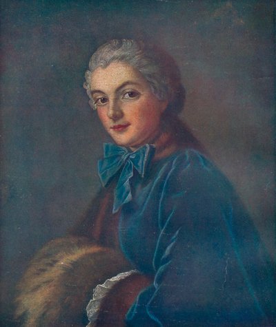 18世紀の若い女性の肖像 作： François Boucher