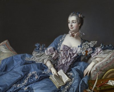 ポンパドゥール侯爵の肖像1721-1764、1758年頃 作： François Boucher