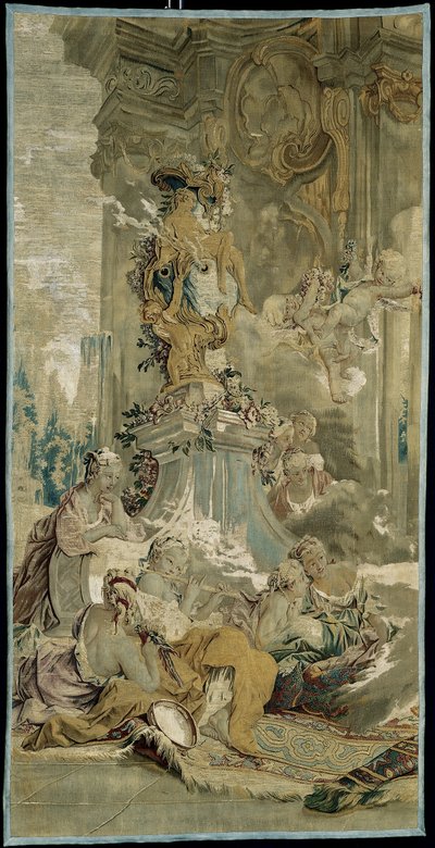 キューピッドの宮殿に入るプシュケ［左の断片］、『プシュケ物語』より 作： François Boucher