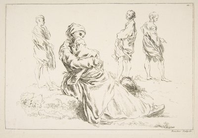 スケッチのシート、1753年。 作： François Boucher