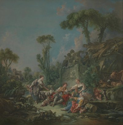 羊飼いの牧歌、1768年。 作： François Boucher