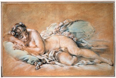 眠っている若い女性、1758。 作： François Boucher