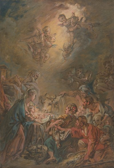 羊飼いの崇拝、. 作： François Boucher