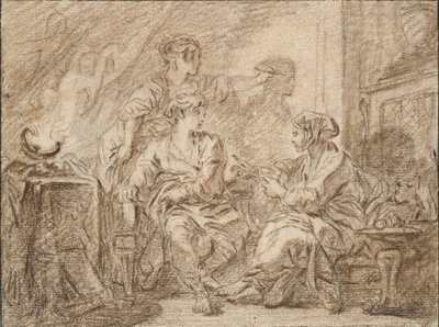 デッサンの発明、18 世紀半ば 作： François Boucher