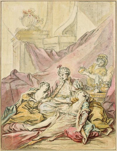 ハレムのパシャ、1735-1739年頃 作： François Boucher