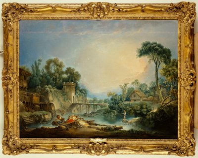 素朴な橋、1756年頃 作： François Boucher