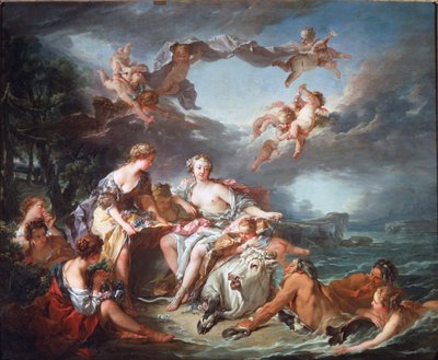 The kidnapping of Europe - 油彩・キャンバス 作： François Boucher
