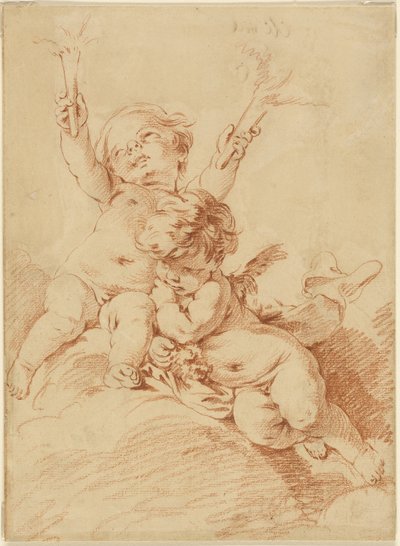 2 つのプッティ 作： François Boucher