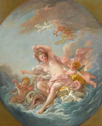 波から昇るヴィーナス、1766年頃 作： François Boucher