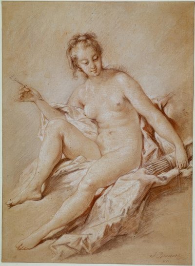 矢印と矢筒を持つ金星 作： François Boucher