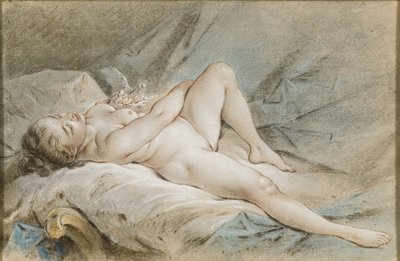 2つの鳩と遊ぶ金星 作： François Boucher
