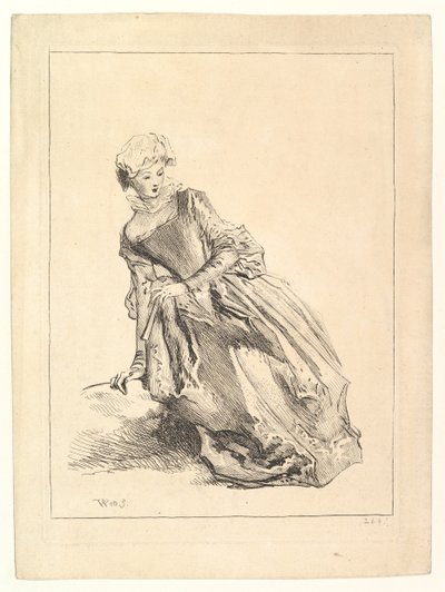左寄りの女性、1722-28。 作： François Boucher